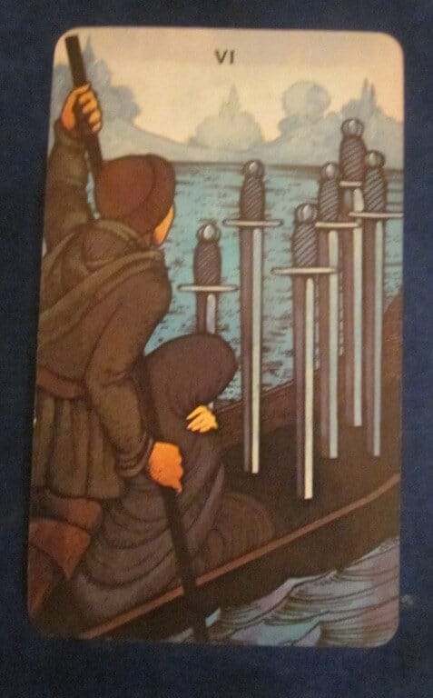 Everyday Tarot, 05/14/11: Traveling Light / Six of Swords