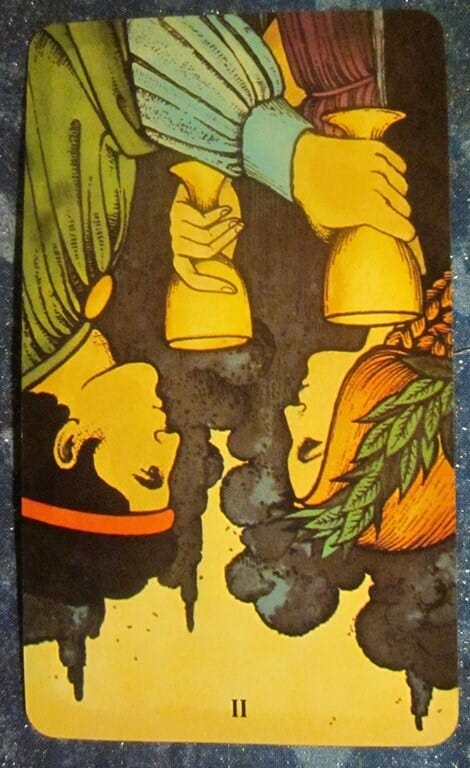 Everyday Tarot, 5/4/11: Feeling Disconnected / Inverted 2 of Cups