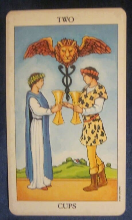 Everyday Tarot, 05/09/11: Reflecting Better Relationships/Two of Cups Tarot