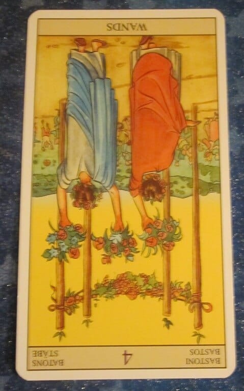 Everyday Tarot, June 11, 2011: Not Quite Married / Rev. 4 of Wands