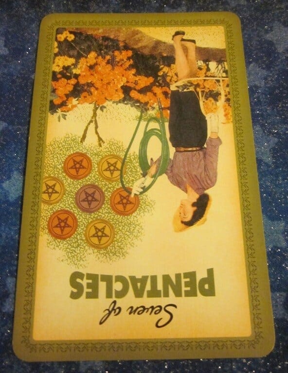 Everyday Tarot, 06/30/11: Two Cookies, Later! Rev. 7 of Pentacles
