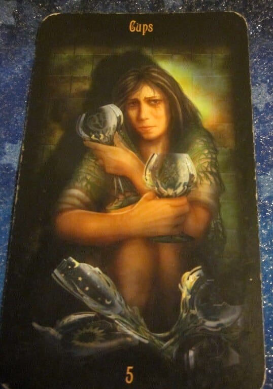 Everyday Tarot, 06/68/11: Riding Out the Five of Cups