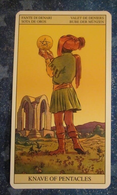 Everyday Tarot, 06/19/11: Guiding Your Horse / Page Pentacles