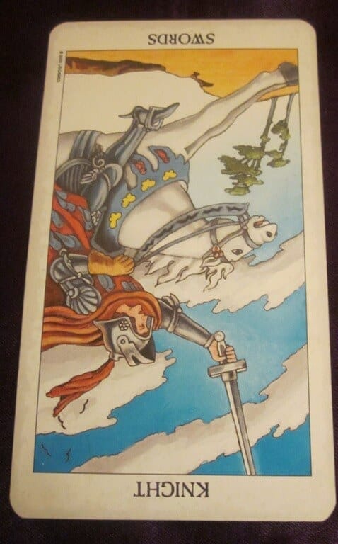 Everyday Tarot, 06/09/11: Detail Fixation / Rev Knight of Swords