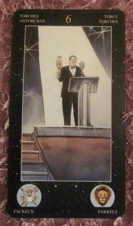 Everyday Tarot, 07/18/11: Spectacular Performance! Six of Torches