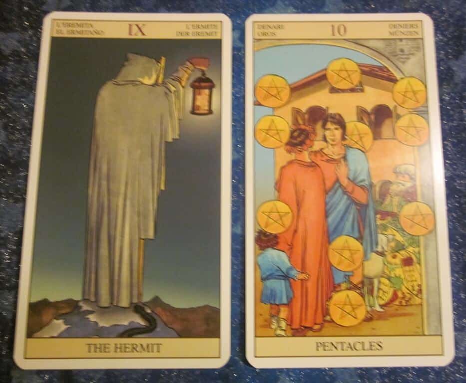 08/21/11: Personal Truth Lights the Way to Abundance | Hermit, Ten of Pentacles
