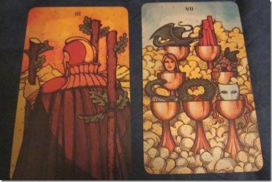 11/19/11: Staying in the Flow | Three of Wands, Seven of Cups