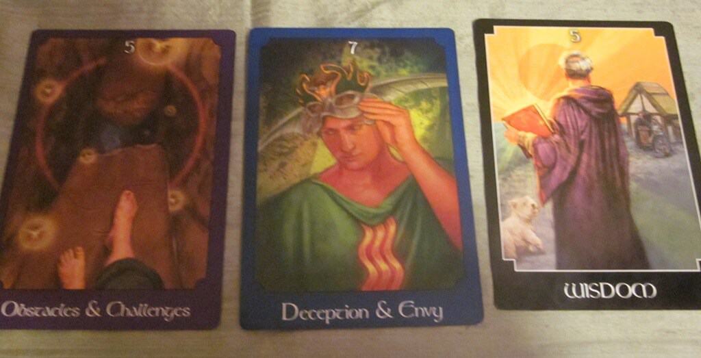 12/27/11: Sneaky Fights! | 5 of Wands, 7 of Swords, Hierophant Everyday Tarot