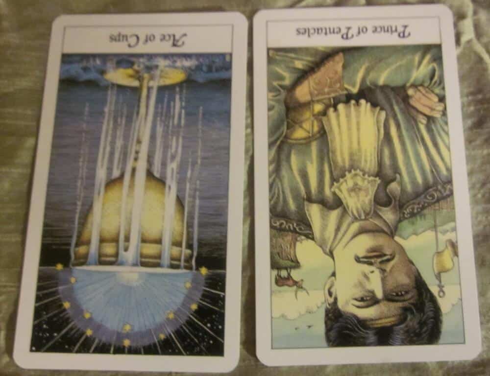 01/20/12: Emotional Clues | Reversed Ace of Cups, Rev Knight of Pentacles