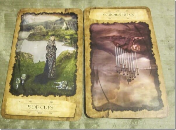 02/23/12: Recovering from Loss | 5 of Cups, Rev 10 of Swords