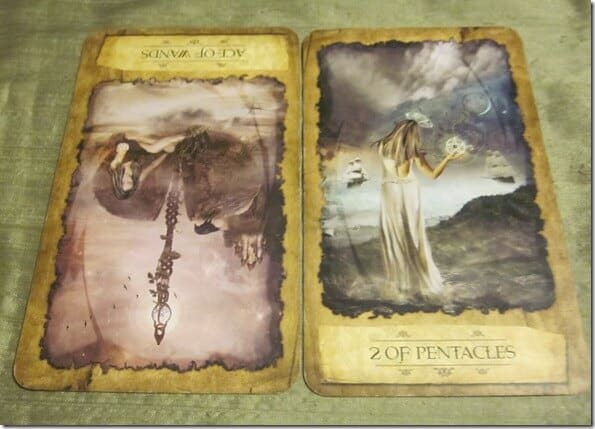 02/24/12: Patience, People! | Rev Ace of Wands, 2 of Pentacles