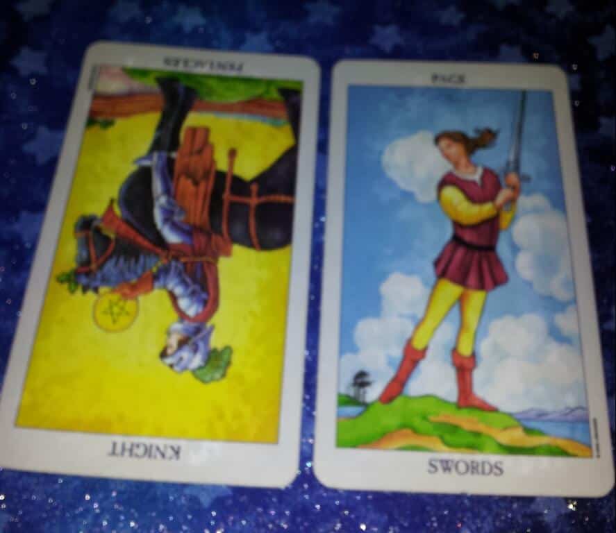 04/12/12: Quality control detail is no excuse | Rev Knight Pentacles, Page Swords