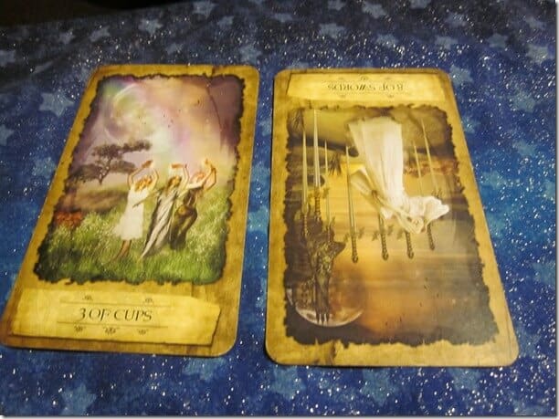 04/04/12: Night out! | 3 Cups, Rev 8 Swords