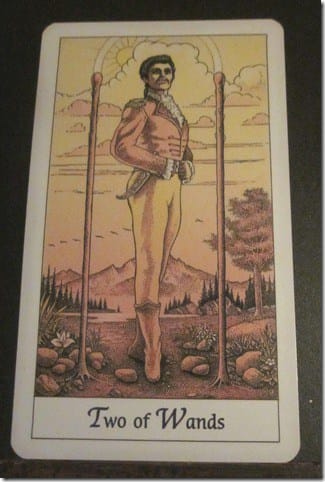 04/09/12: Two sides of the story | Two of Wands Everyday Tarot