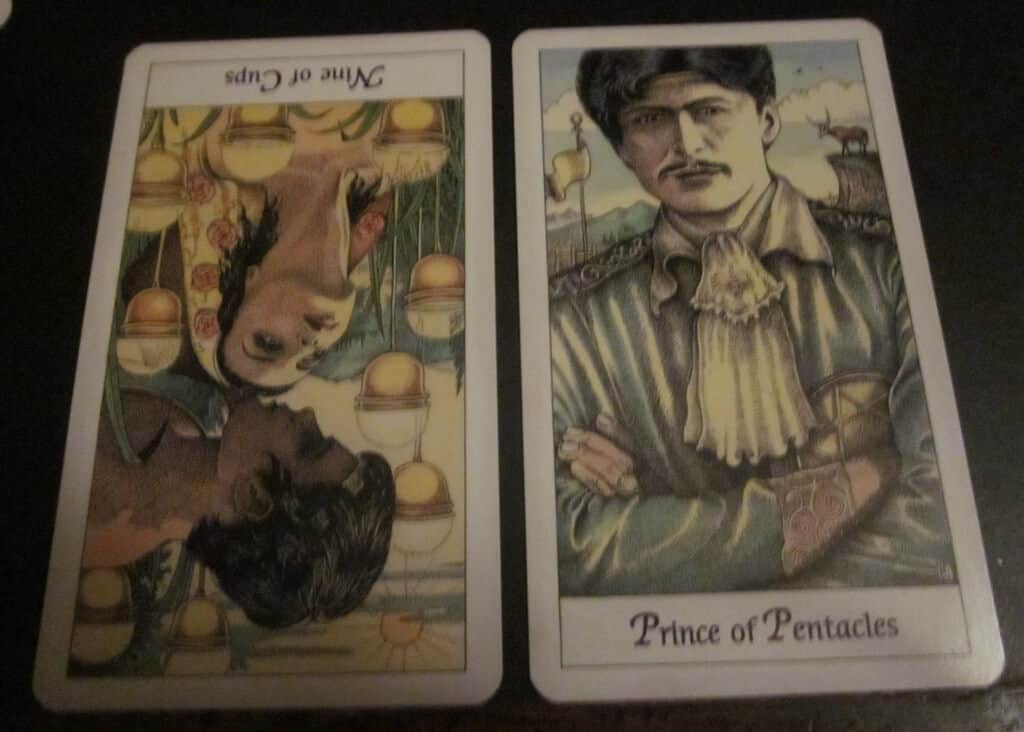 04/10/12: Improvement, Not Perfection | Rev 9 Cups, Prince Pentacles