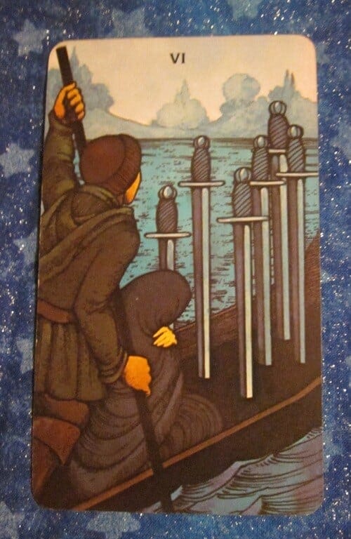 04/28/12: Keep Rowing | Six of Swords Everyday Tarot