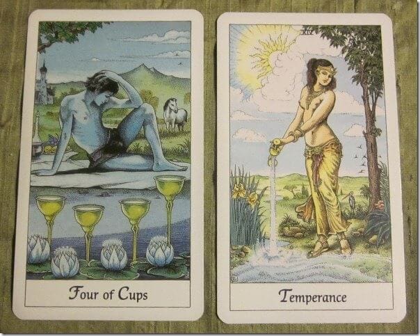 06/15/12: Activating the Law of Attraction | 4 Cups, Temperance Everyday Tarot