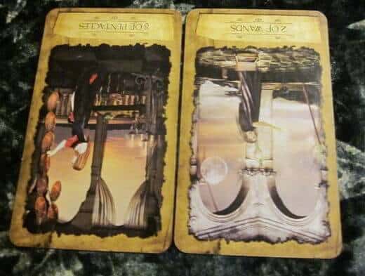 07/28/12: Balance Understanding with Action | rev 8 Pentacles, rev 2 Wands