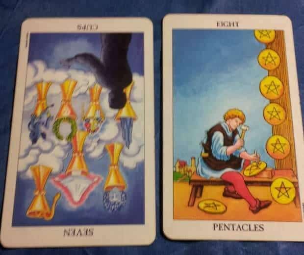 09/25/12: Hammering through Manipulation | rev 7 Cups, 8 Pentacles