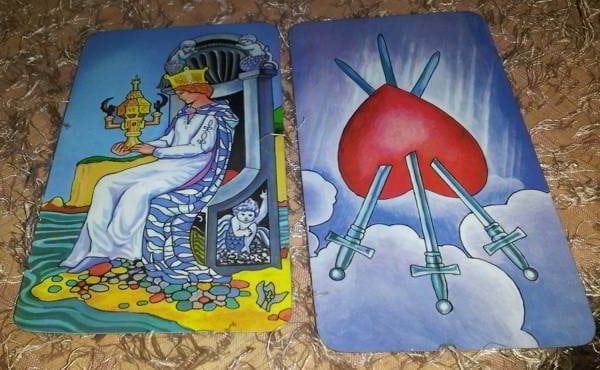 04/03/13: Partial Losses / Queen of Cups, 3 of Swords rx