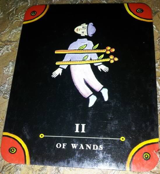10/09/13: Choice without Regrets / 2 of Wands Everyday Tarot