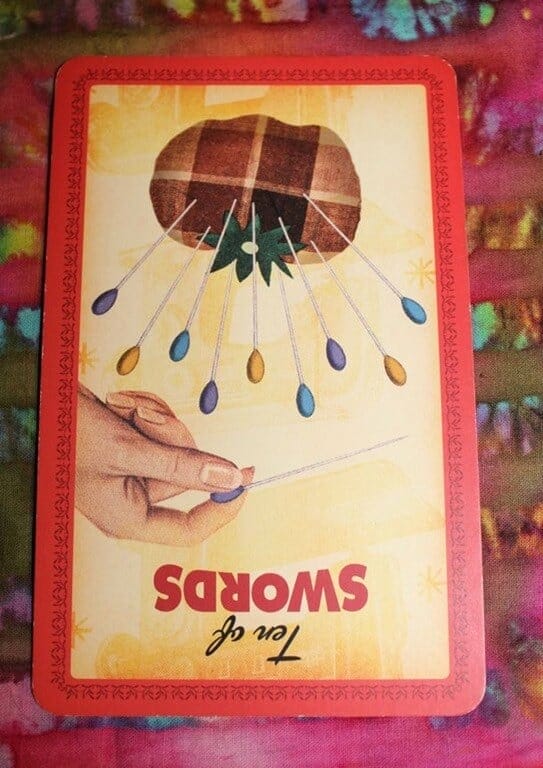 12/24/13: One, two, three . . . / 10 Swords Rx Everyday Tarot