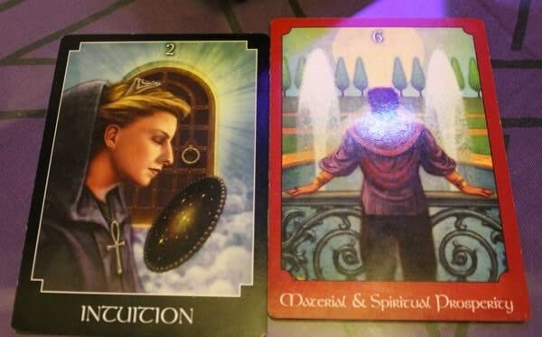 01/15/14: Considered Move / High Priestess, 6 of Pentacles