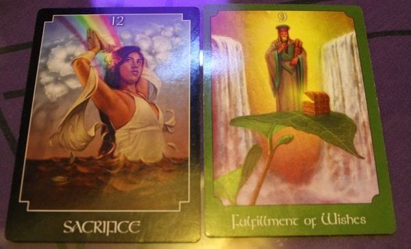 01/13/14: Why Sacrifice? / Hanged Man, 9 of Cups