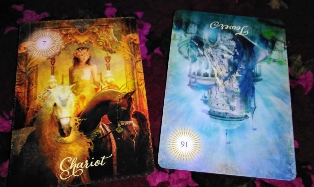 Chariot & Tower Reversed: Productive Obstacles Chariot & Tower Reversed: Productive Obstacles Everyday Tarot