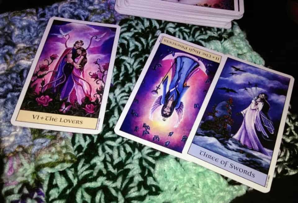 Lovers High Priestess Revesed