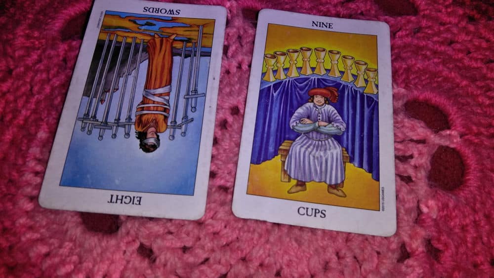 8 Swords Rx / 9 Cups: Self-Satisfied Everyday Tarot