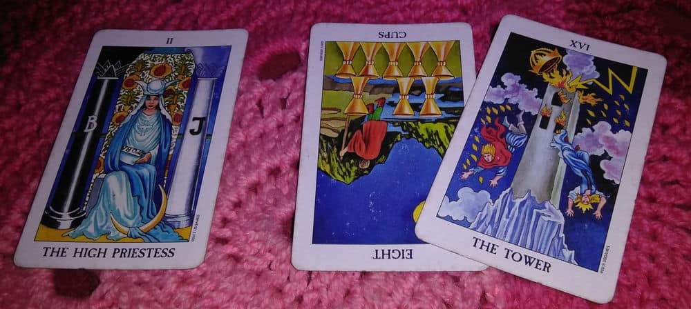 High Priestess & Eight of Cups Rx: Riding it Out Everyday Tarot