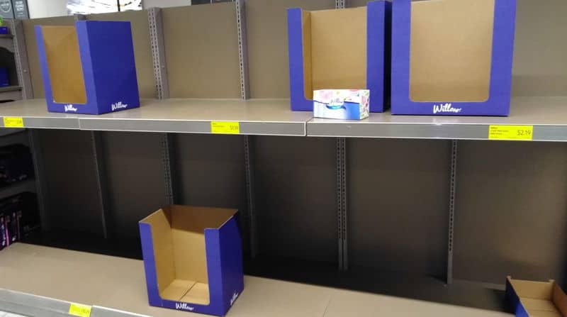 No more toilet paper or tissues.