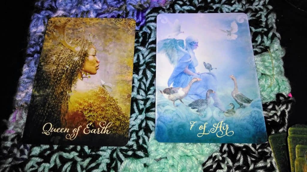 Queen of Pents: Feed Yourself. Seven of Swords: Don't Dictate Anybody Else's Menu Everyday Tarot