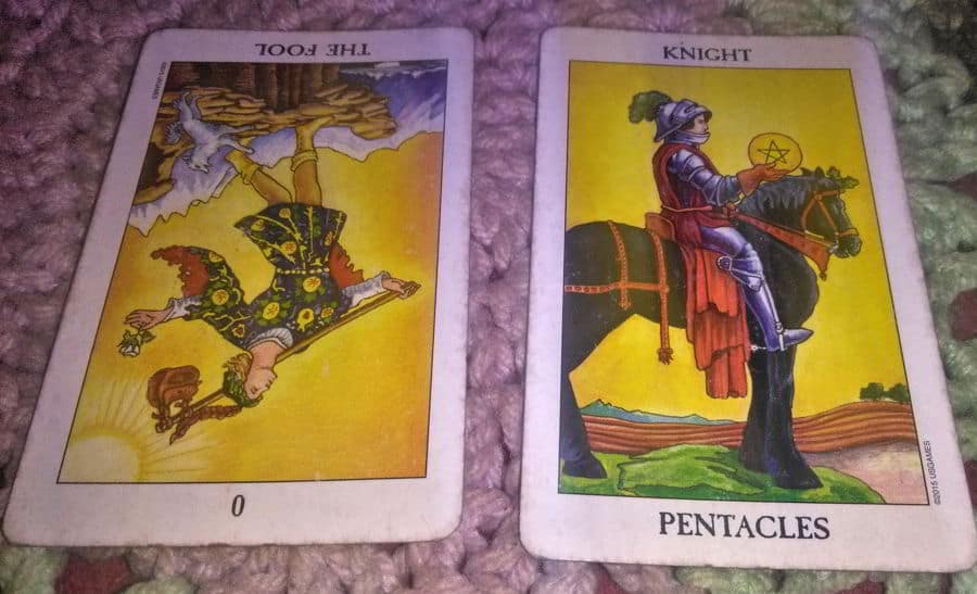 Fool Reversed, Knight of Pentacles: Who are you, really? Everyday Tarot