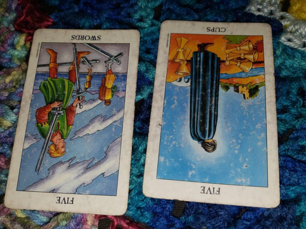 Reversed 5 of Swords: All is Not Lost Reversed 5 of Swords: All is Not Lost Everyday Tarot