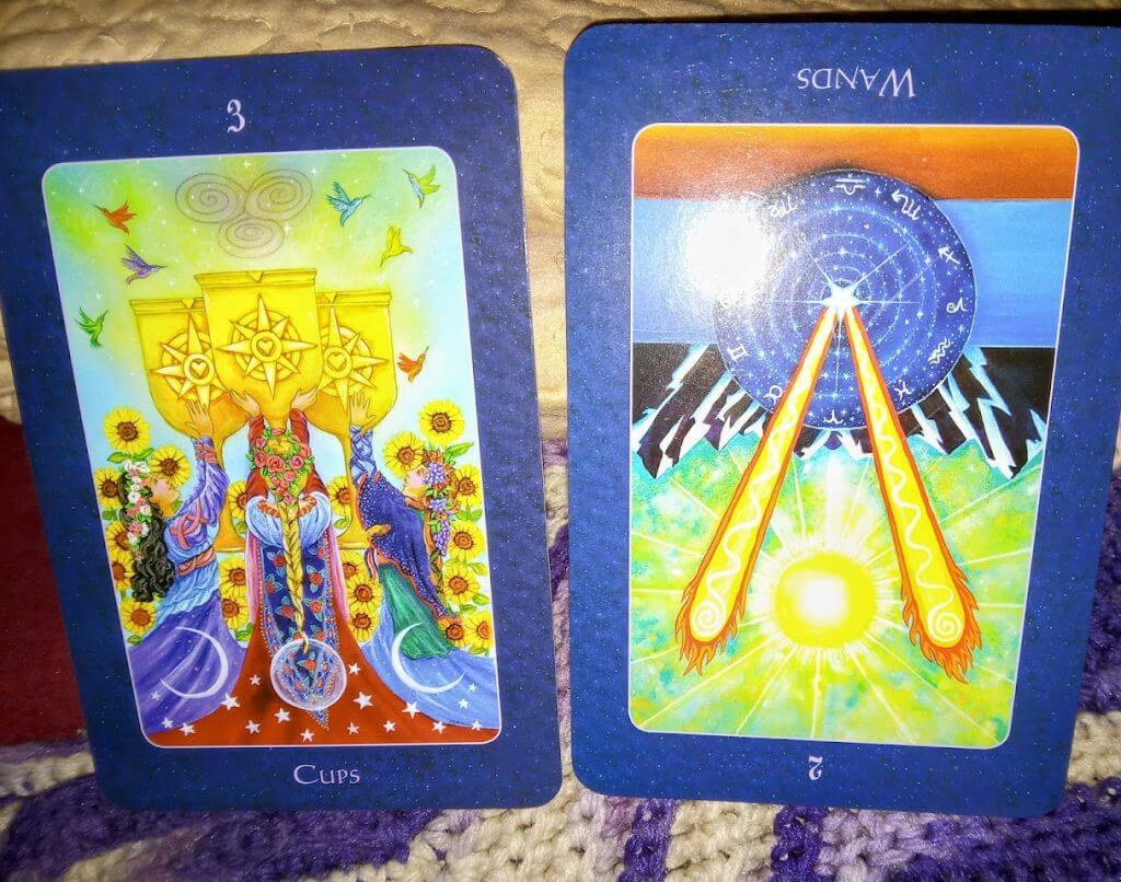 3 of Cups & Two of Wands Rx: Pockets of Peace Everyday Tarot