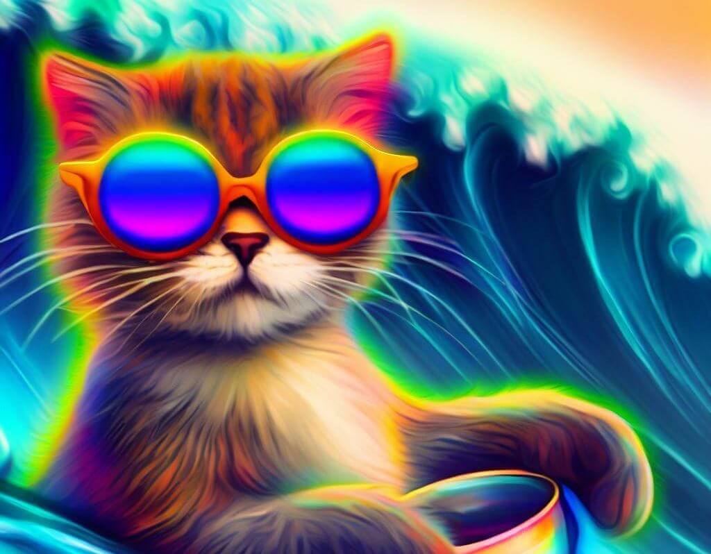 Knight of Cups Rx: Cool Cat Riding the Wave Everyday Tarot