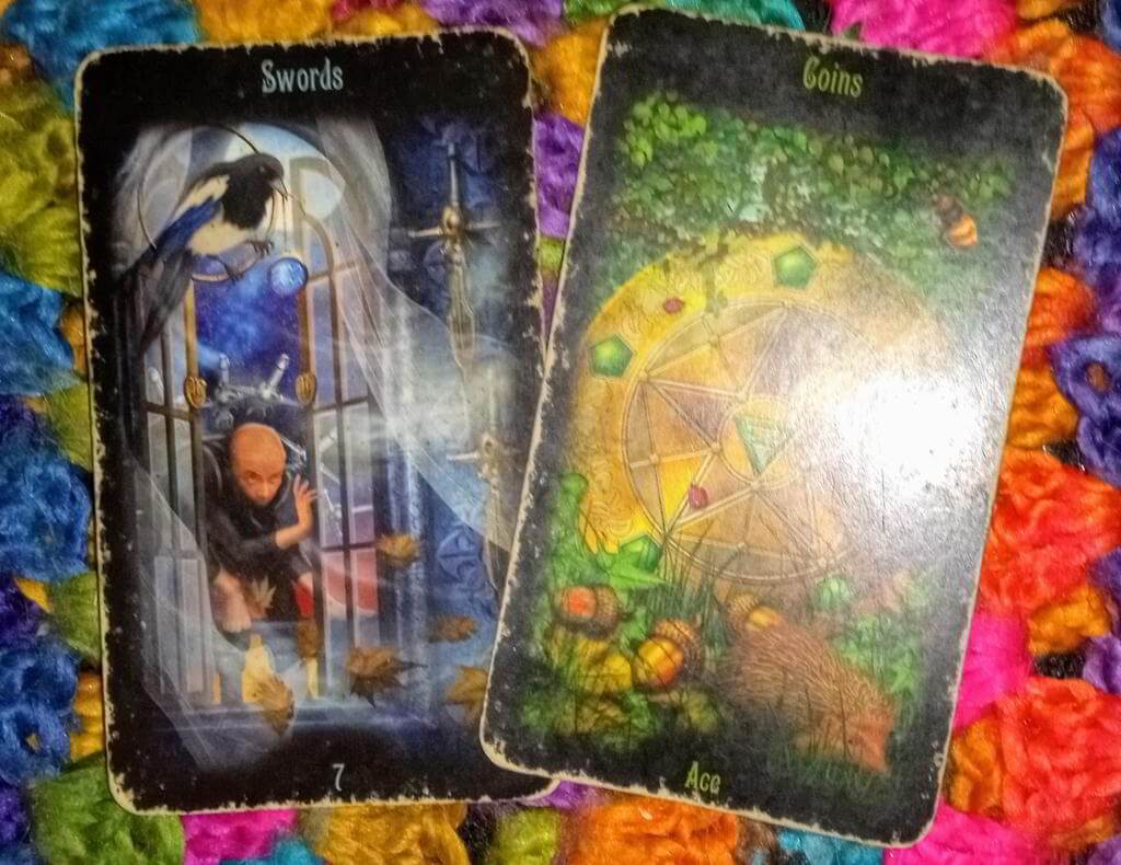 7 of Swords and Ace of Pentacles: Secrets to Surface, Seeds to Sow 7 of Swords and Ace of Pentacles: Secrets to Surface, Seeds to Sow Everyday Tarot