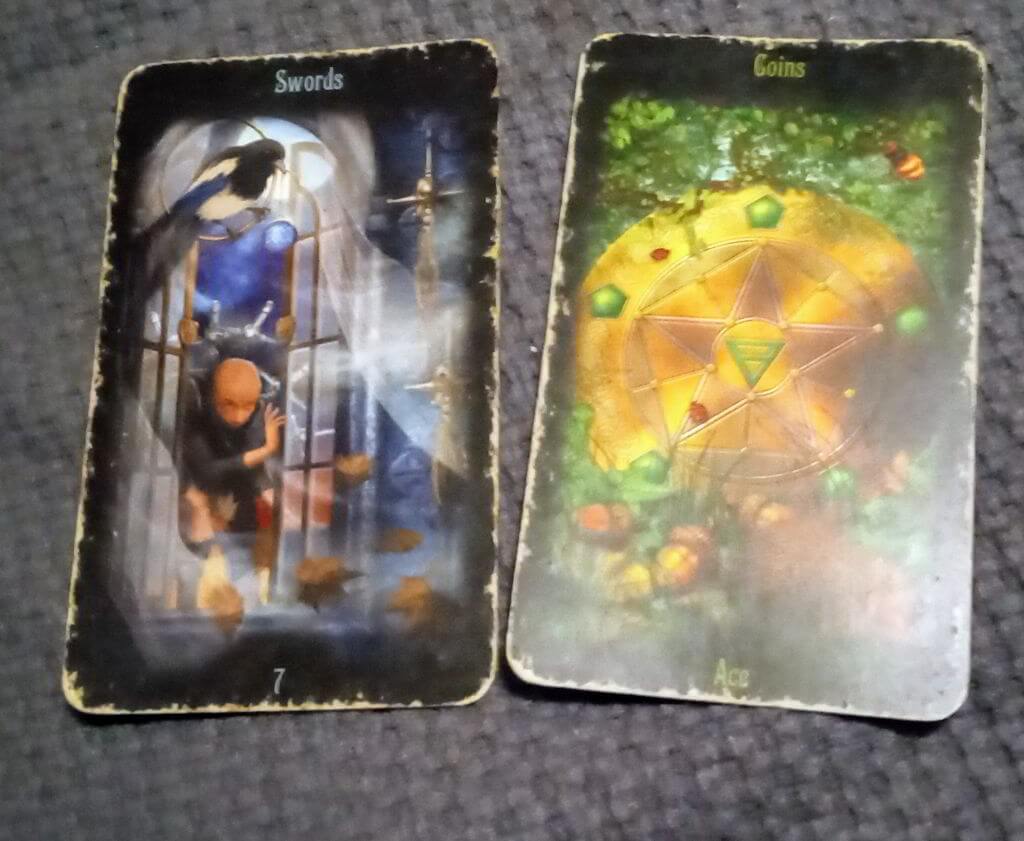 7 of Swords and Ace of Pentacles: Start Anyway Everyday Tarot