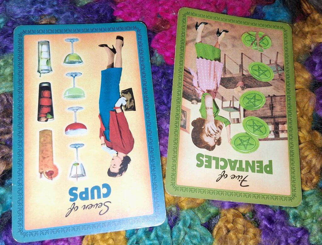 7 of Cups and 5 of Pentacles (both Rx): Steady Under Fire 7 of Cups and 5 of Pentacles (both Rx): Steady Under Fire Everyday Tarot