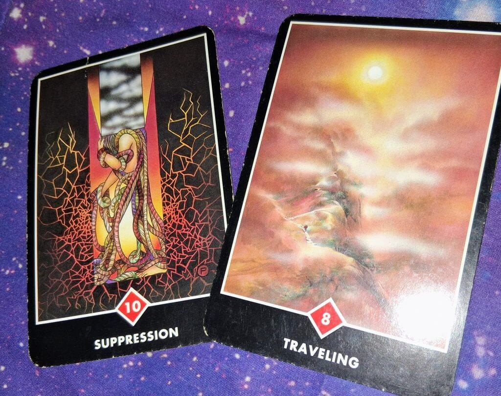 10 of Wands, 8 of Wands: Shifting Load 10 of Wands, 8 of Wands: Shifting Load Everyday Tarot