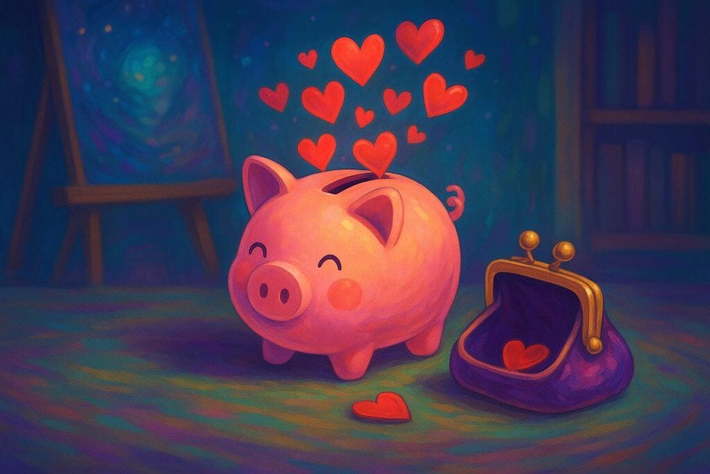 10 of Cups Rx, King of Pentacles Rx: Paycheck for Emotional Labor