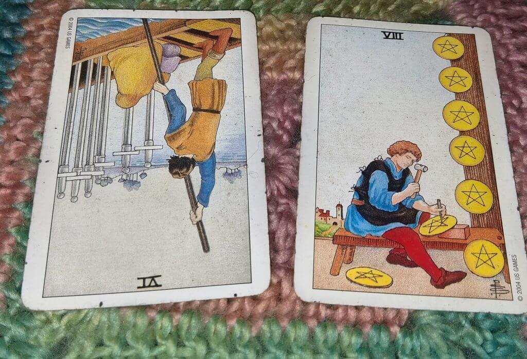 6 of Swords Rx & 8 of Pentacles: Not as Hard as You Think 6 of Swords Rx & 8 of Pentacles: Not as Hard as You Think Everyday Tarot