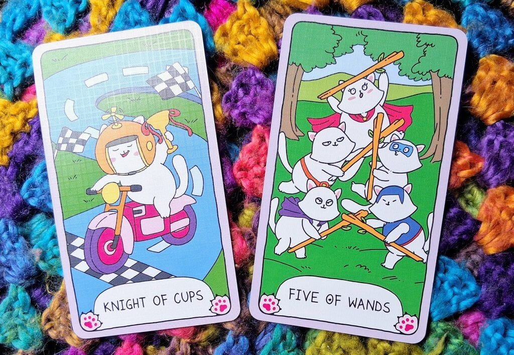 Knight of Cups, 5 of Wands: Dream Hangovers Everyday Tarot