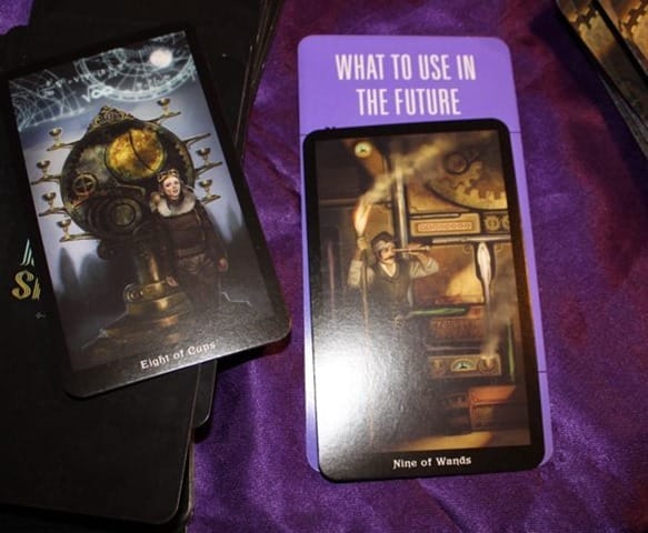 9 of Wands, 8 of Cups